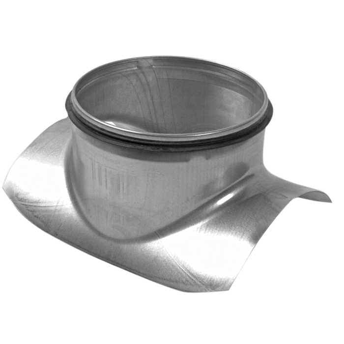 Spiro Zadelstuk 90° Ø 400/560-160 mm. SAFE (met rubber)