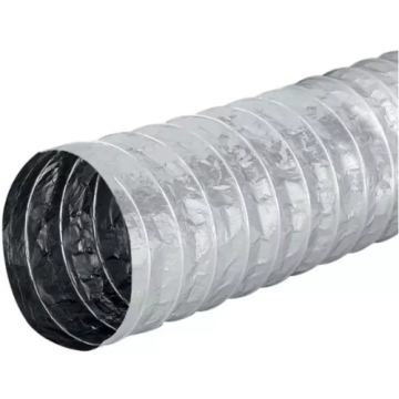 Aluminium Ø 100 mm ongeisoleerd flexibele slang - 10 m