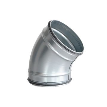 Spiro Bocht 45° Ø 224 mm. SAFE (met rubber)