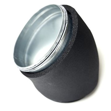 Climaduct 13mm bocht diameter 100 30 graden geisoleerd