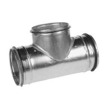 Spiro T-stuk 90° Ø 160 mm. SAFE (met rubber) 160-160-160