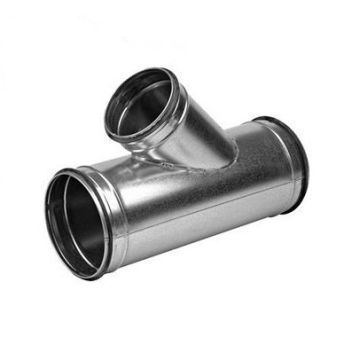 Spiro T-stuk 45° Ø 315 mm. SAFE (met rubber) 315-315-315